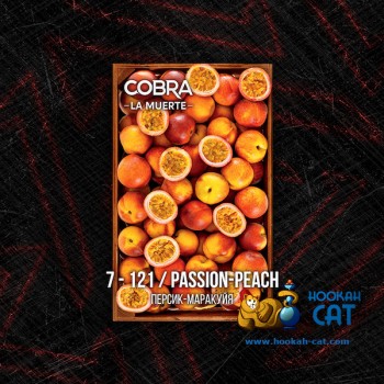 Табак для кальяна Cobra La Muerte Passion Peach (Кобра Персик Маракуйя Ла Муэрте) 40г Акцизный - фото 1